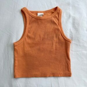 H&M Orange Ribbed Tank Top